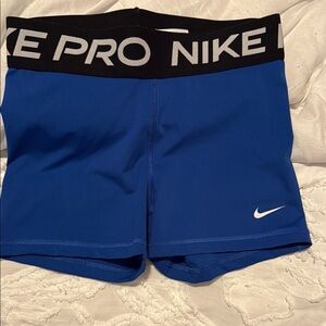 Women’s Nike Blue Performance Shorts with Black Waistband